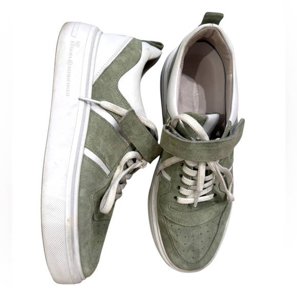Kennel & Schmenger Sneakers Green Platform Velcro Tennis Shoes - Picture 1 of 5